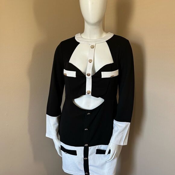 NWT Classic Chic Black/White Dress - Size 2X - Picture 7 of 14